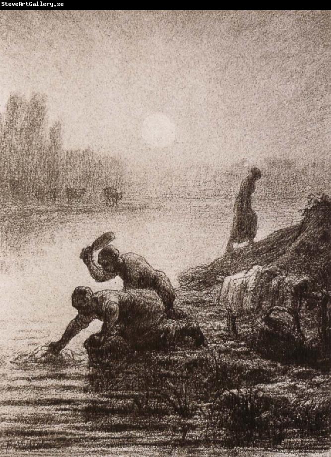 Jean Francois Millet Peasant get the water